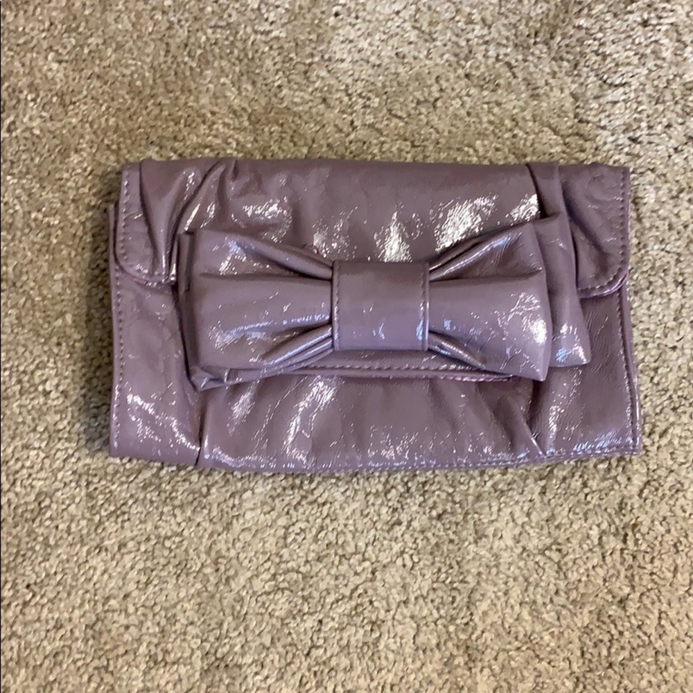 Purple Patent Leather Clutch